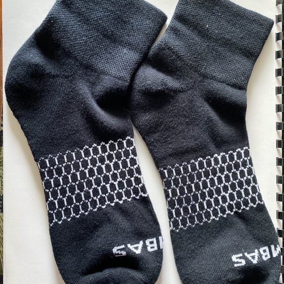 [6 pack] Bombas Classic Marl Quarter - Navy Socks Medium - Picture 4 of 6